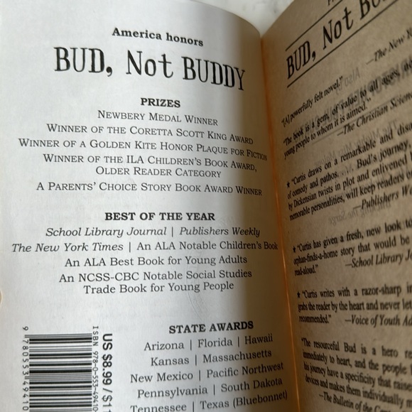 Bud, Not Buddy. Special anniversary edition. EUC - Picture 6 of 6